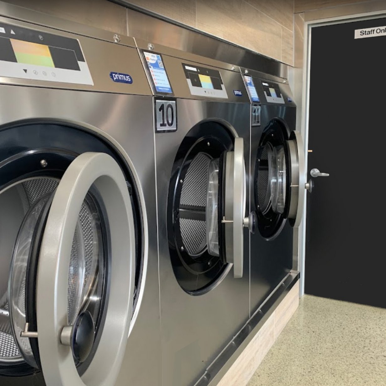 Closeup of dryers on angle